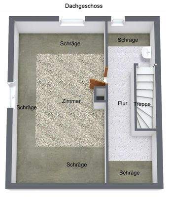 Dachgeschoss-Illustration