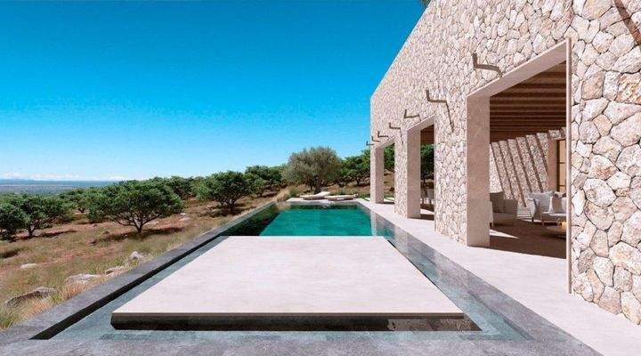 Exklusive neu gebaute rustikale Finca im Zentrum von Mallorca zu verkaufen