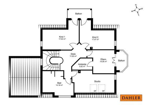 Grundriss Dachgeschoss