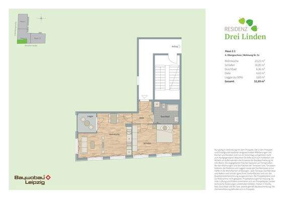 Einzelgrundriss WE 51