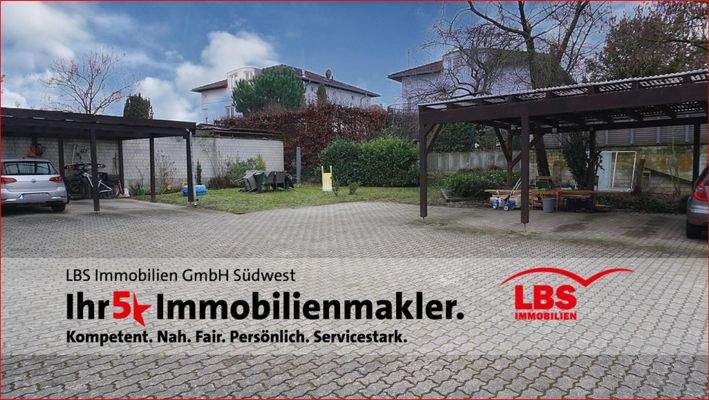 Außenaufnahme Rückseite Hof und Garten