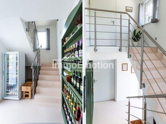 Treppenhaus zu den Appartements 