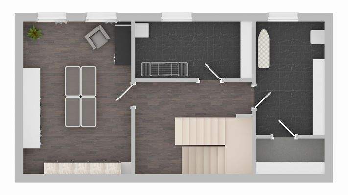 Untergeschoß mit Ankleideraum