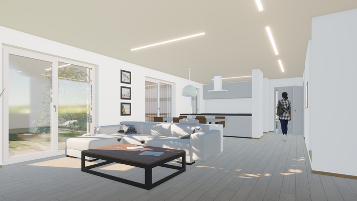 Wohnzimmer und Küche