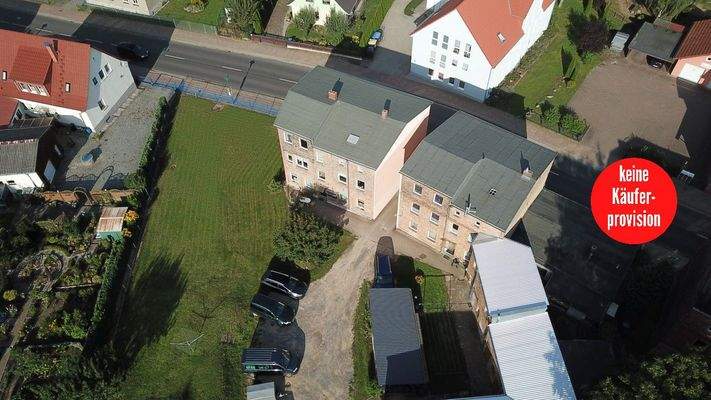 Luftbild Grundstück mit Häusern