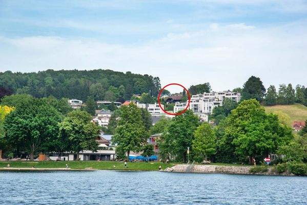 Haus vom Traunsee aus