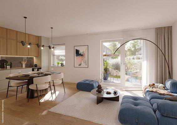 Wohnzimmer + Essbereich Deichhaus WE 036