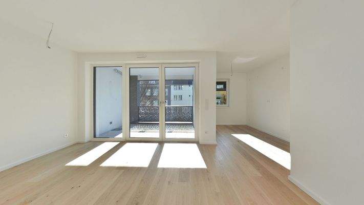 Wohnzimmer mit Blick zur Küche