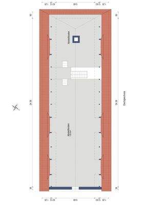 Reetdachhaus-Nebengebäude Dachgeschoss (Darstellung und Maßangaben sind ohne Gewähr)