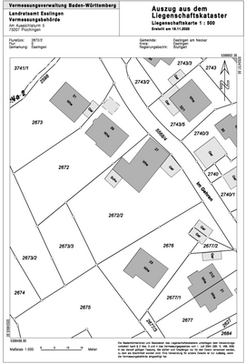 Auszug aus dem Liegenschaftskataster