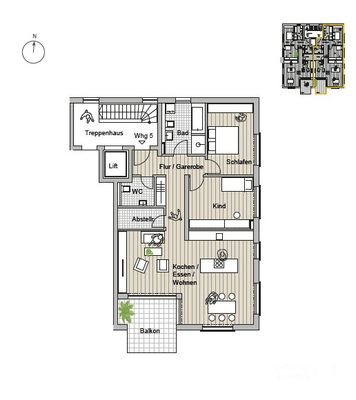 Grundriss Wohnung 5