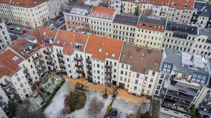 Immobilie in Leipzig / Gohlis zu vermieten_Luftbild Hofseite