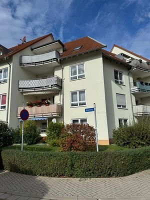 Blick auf die Terrasse der Wohnung