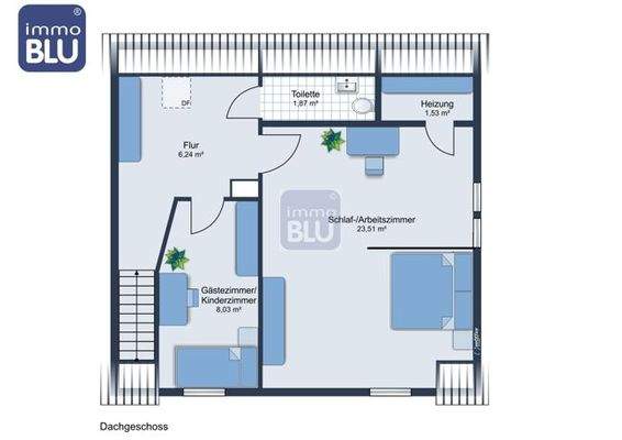 Grundriss Dachgeschoss nur Vorderhaus