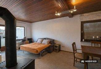 EG Gemütliches Wohnzimmer mit Kaminofen