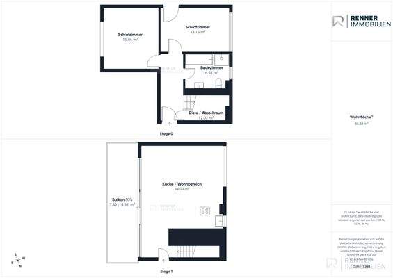 Grundriss beide Etagen