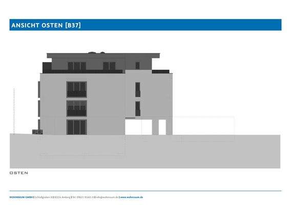 Das Neubauprojekt - Ansicht Osten [B37]