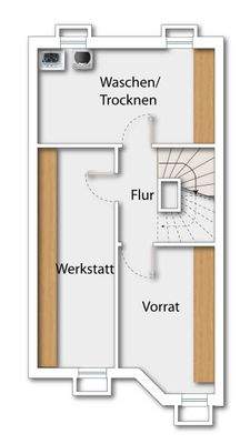 Grundriss KG (nicht maßstabsgetreu - kann vom Original abweichen)