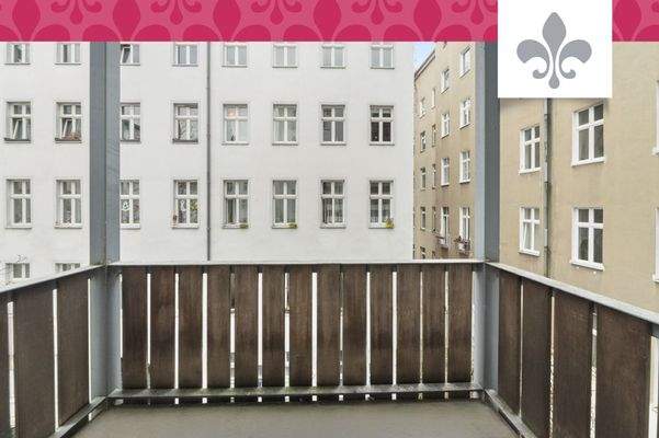 Balkonblick auf das Gartenhaus