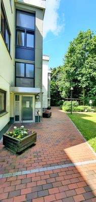 Rückwärtiger Eingangsbereich.