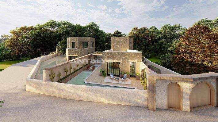 Detached Sea-View Houses with Private Pool in Bodrum Gumusluk