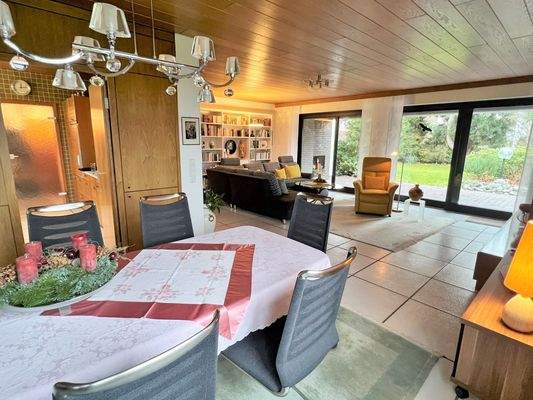 Terrasse, Wohnen, Essen, Küche