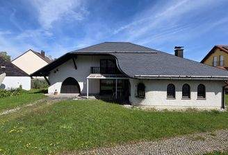 Gartenansicht des Einfamilienhauses