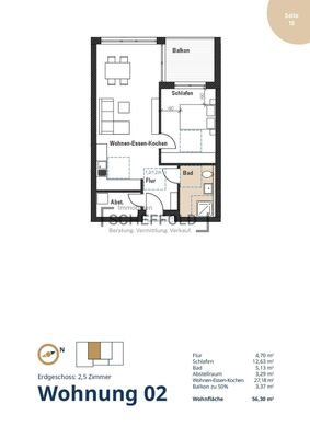 Grundriss Wohnung 2