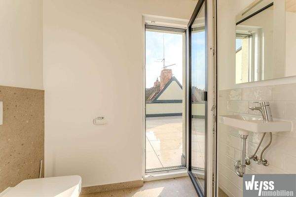 Blick auf Dachterrasse