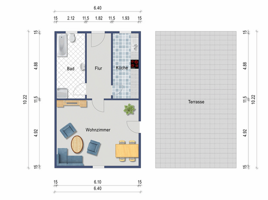 Grundriss Ferienwohnung