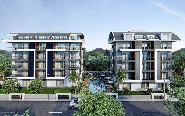 Real Estate in a Complex with Swimming Pool in Alanya Oba