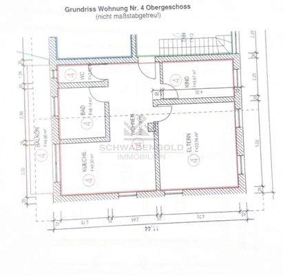 Grundriss Wohnung Nr.4 OG