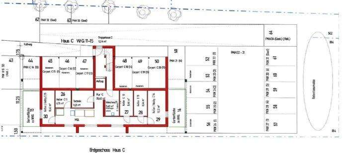 Erdgeschoss mit Keller und KFZ-Stellplätzen