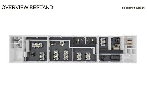 Grundriss Bestand 3D möbliert