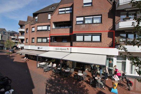 Fußgängerzonenansicht  umrandet