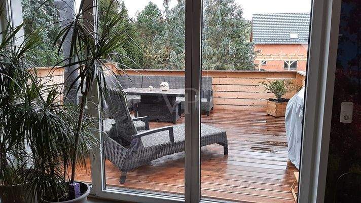 DG Blick Dachterrasse Regenstimmung