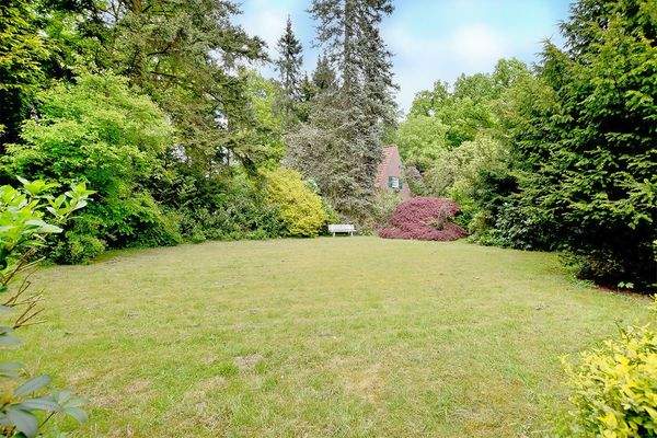 Die immergrüne Kulisse rahmt das Anwesen bestens ein