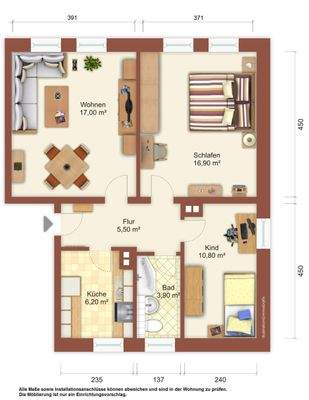 Grundriss Möblierungsvorschlag