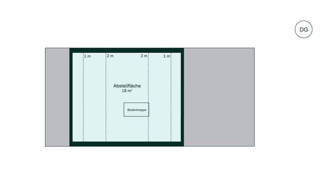 Zusätzliche Abstellfläche im Dachgeschoss