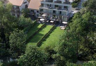 Vogelperspektive Garten 