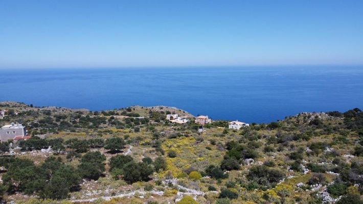 Kreta, Kefalas Chania: Großes Grundstück mit unverbautem Meer- und Bergblick zu verkaufen