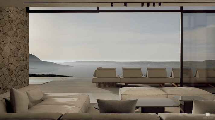 Wohnbereich mit Meerblick