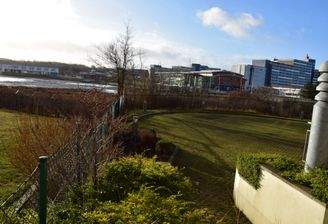 Ausblick vom Balkon im EG