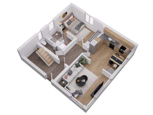 3D-Grundriss Erdgeschoss