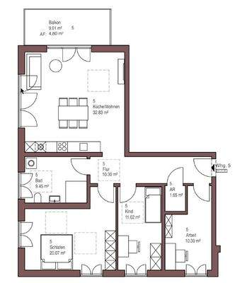 Wohnung 5 Grundriss