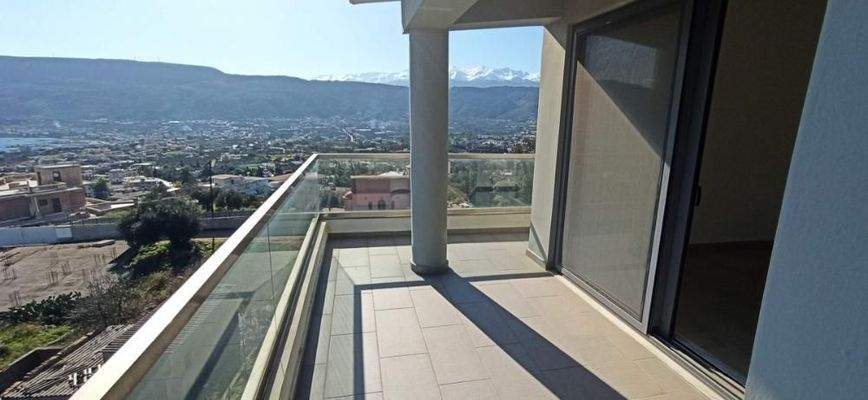 Kreta, Vlites: Modernes Apartment im 2.Stock mit Meer- und Bergblick zu verkaufen