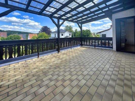Terrasse mit Fernblick in Richtung Süden