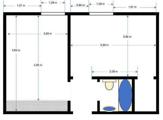 Grundriss mit Maßen
