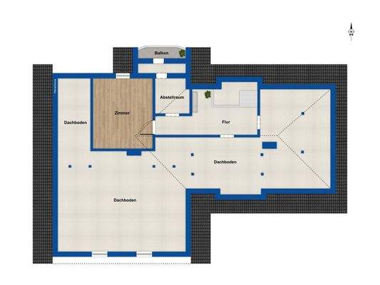 Grundriss Dachboden