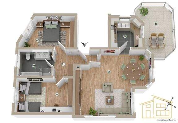 Grundriss neu Visualisierung